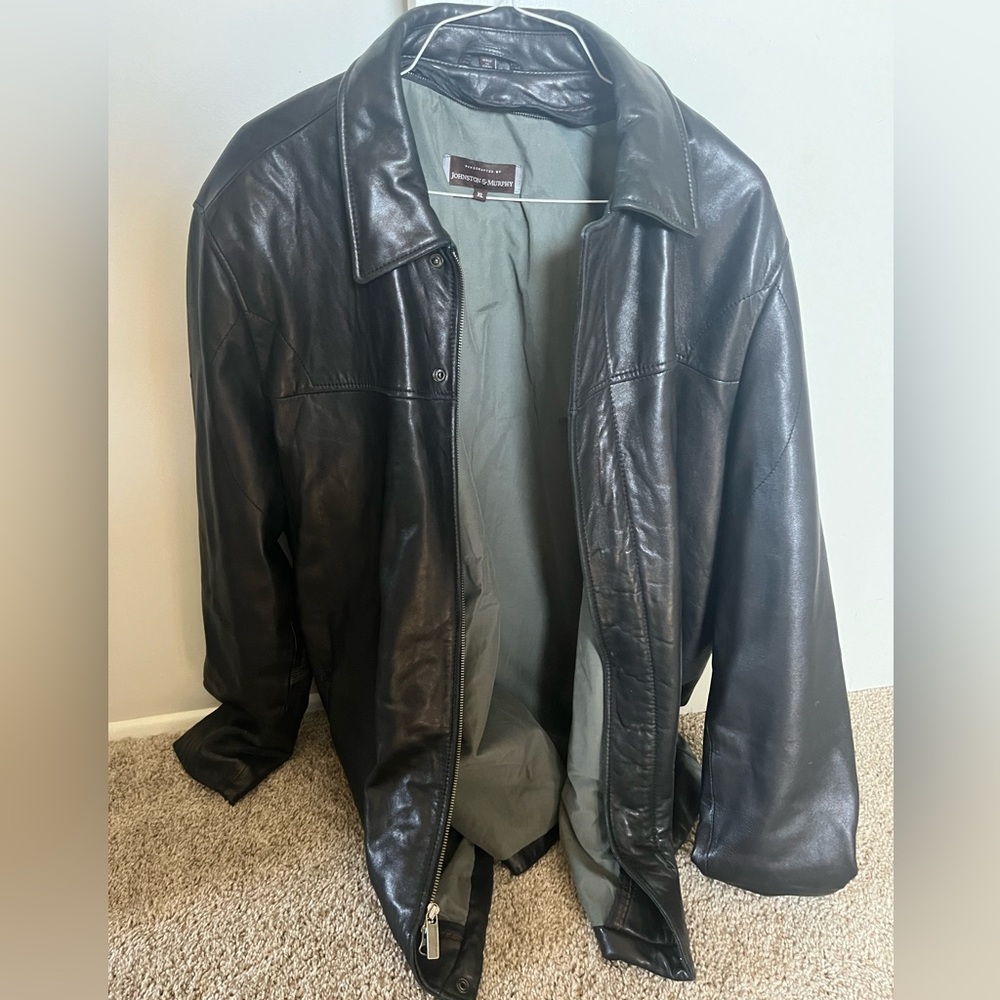 Johnston & Murphy Lamb Leather Jacket - Sz XL